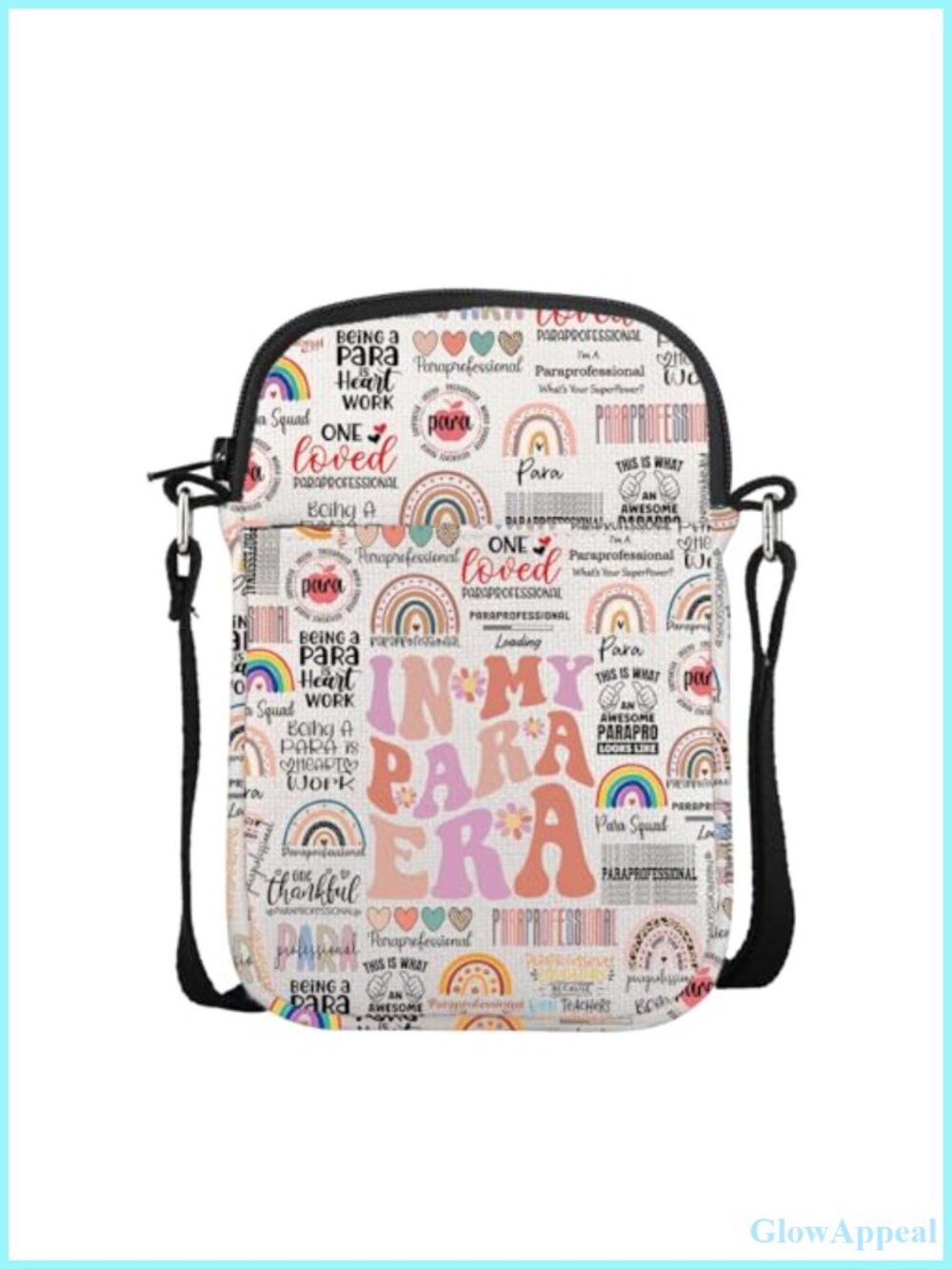 Paraprofessional Gift Crossbody Bag Cotton Linen Teacher Appreciation